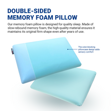 Load image into Gallery viewer, Spinarez Bread pillow Double-sided Memory foam pillow, Ergonomic design, Dust mite resistant, Breathable fabric pillow
