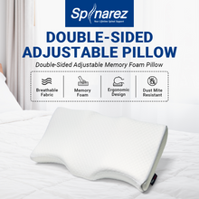 Load image into Gallery viewer, Spinarez Double-Sided adjustable memory foam pillow-Anti Dust mite, Ergonomic design, Breathable fabric