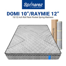Load image into Gallery viewer, SpinaRez Roll Pack Domi 10 Inch / Raymie 12 Inch Pocket Spring Mattress | Euro-Top Comfort, Anti-Dustmite, Medium Firm, Free Delivery West Malaysia