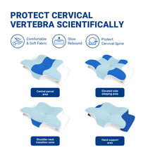 Load image into Gallery viewer, Spinarez Butterfly Shaped Neck Protection Memory Foam Pillow-Relaxing Cervical Support & Pain Relief