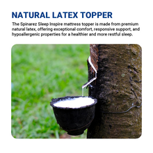 Load image into Gallery viewer, Spinarez Sleep Inspire 14" Pocket Spring Mattress with Natural Latex Topper | Anti-Dustmite, Anti-Bacterial, Hypoallergenic | Ice Silk Soft Fabric, Double Euro Top Border, Firmness 5/10 | 12-Year Warranty