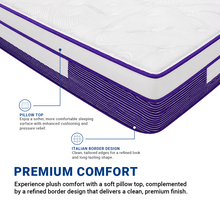 Load image into Gallery viewer, SPINAREZ Elizabeth 14" Pocket Spring Mattress Tilam Roll Pack Cooling Silk Pillow Top Natural Latex 10 Years Warranty

