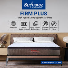 Load image into Gallery viewer, SpinaRez Firm Plus Mattress 11 inch Hybrid Spring Mattress (King/Queen/Super Single/Single)
