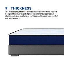 Load image into Gallery viewer, SPINAREZ FANCY 9 Inch Roll Pack Pocket Spring Mattress Medium Firm 6/10 Anti Dust Mite Antibacterial Hypoallergenic
