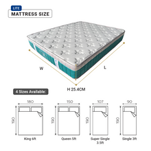 Load image into Gallery viewer, SpinaRez Lite Mattress 10 inch Individual Pocket Spring Mattress (King/Queen/Super Single/Single)
