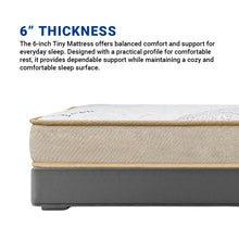Load image into Gallery viewer, SPINAREZ TINY 6 Inch Roll Pack Pocket Spring Mattress Medium Firm 6/10 Anti Dust Mite Antibacterial Hypoallergenic, Single mattress
