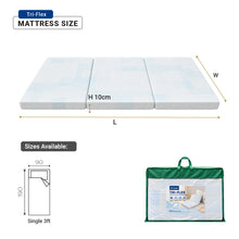Load image into Gallery viewer, SPINAREZ 10CM TRI-FLEX LATEX FEEL POCKET SPRING FOLDABLE MATTRESS

