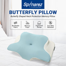 Load image into Gallery viewer, Spinarez Butterfly Shaped Neck Protection Memory Foam Pillow-Relaxing Cervical Support &amp; Pain Relief
