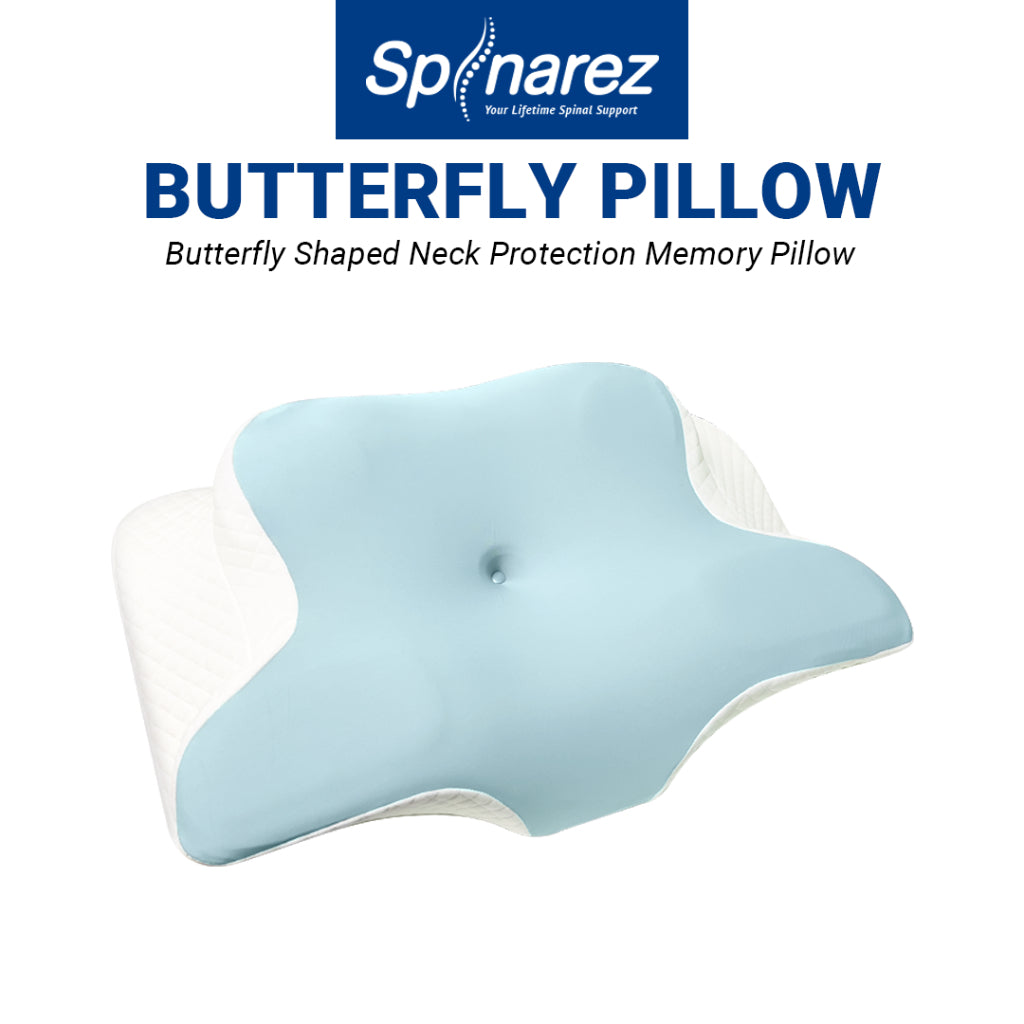 Spinarez Butterfly Shaped Neck Protection Memory Foam Pillow-Relaxing Cervical Support & Pain Relief