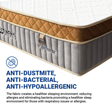 Load image into Gallery viewer, Spinarez Sleep Infinity 13&quot; Pocket Spring Mattress with Natural Latex Topper, Ice Silk Fabric, Euro Top Design, Anti-Dustmite &amp; Anti-Bacterial, Medium Firmness - 12 Years Warranty
