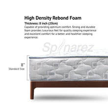 Load image into Gallery viewer, Spinarez Sinaran F Tilam Mattress 8 inches High Density Rebond Foam
